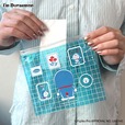 【ドラえもん】「I’M DORAEMON/スライダーポーチセット」¥1,100／マチのないスリムな形