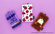 【ANNA SUI×ポムポムプリン】「ファスナー付きタオル」(3柄、各1,650円)/表裏で違うデザインを楽しめます
