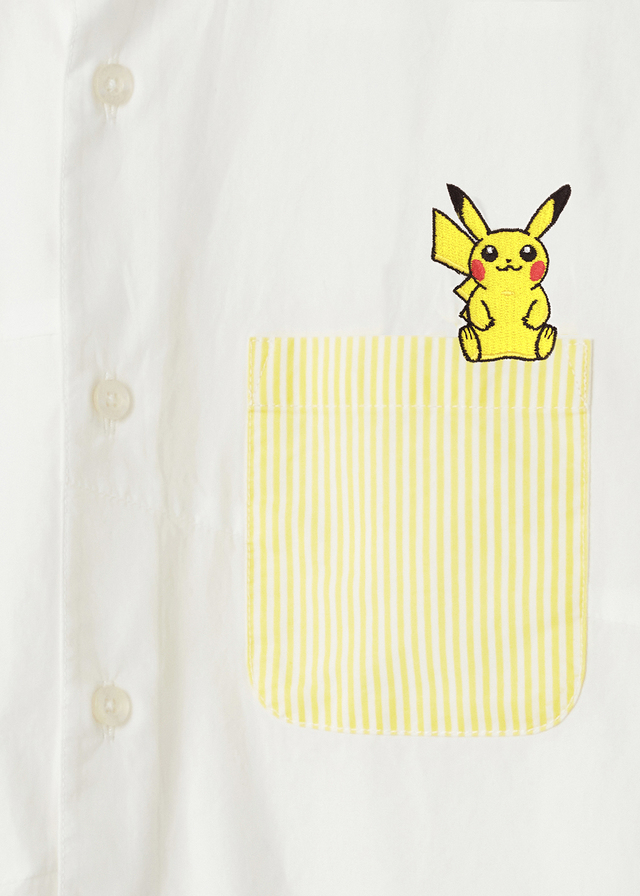 半袖シャツ「ピカチュウ ストライプ」