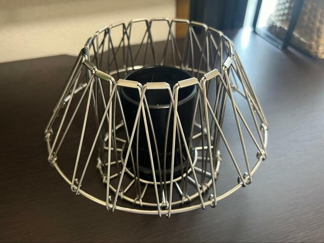 【ART OF BLACK ステンレス製 折りたたみ 変形 カゴ バスケット】キャンドル入れとして使ってもおしゃれ
