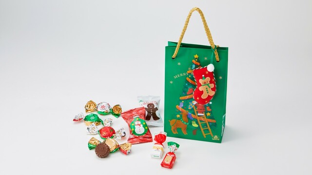 「クリスマストゥリンキット（緑）」＜価格：648円（税込）＞【クリスマスデザインパッケージやアドベントカレンダーが登場♪「モロゾフ」の2025年クリスマス商品をご紹介！】