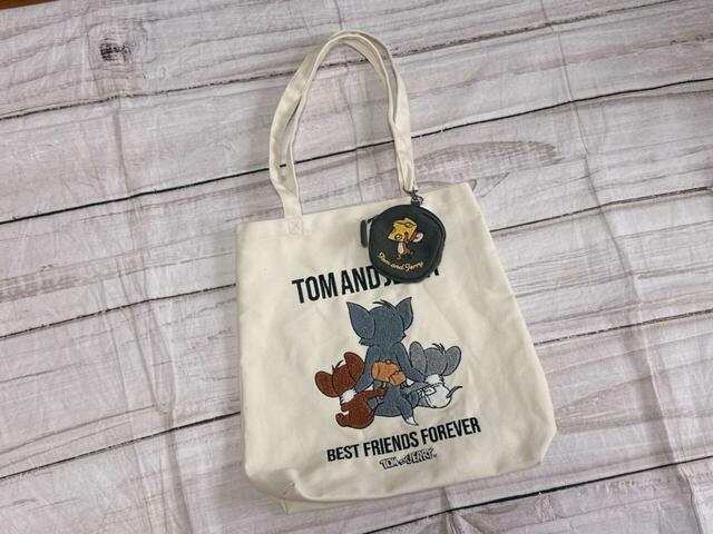 トートバッグにコインケースをつけてみました。かわいい〜！