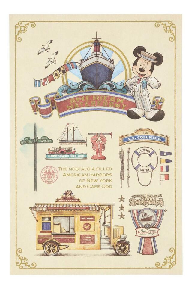 ポストカード 350円｜東京ディズニーシー25周年グッズ｜販売店舗：東京ディズニーシー「エンポーリオ」｜発売日：2026年5月25日（月）