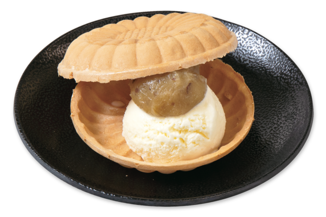 じゅうカルコースのサイドメニュー・和栗あん娘のアイス最中【焼肉食べ放題「じゅうじゅうカルビ」】