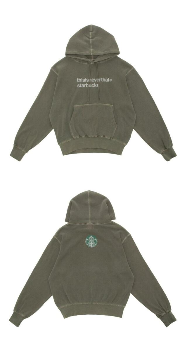 thisisneverthat starbucks ワッフルフーディー カーキ / ¥18,700