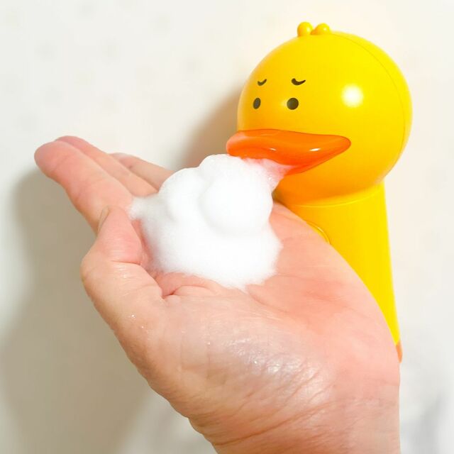 【自動発泡犬用ソープディスペンサ】泡タイプの洗顔フォームみたいに濃密でふわふわです