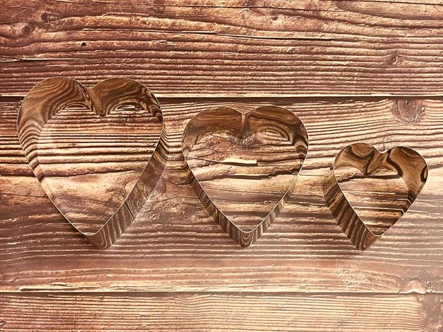 【ナチュラルキッチン】ハートクッキーカッターセット3個／税込330円