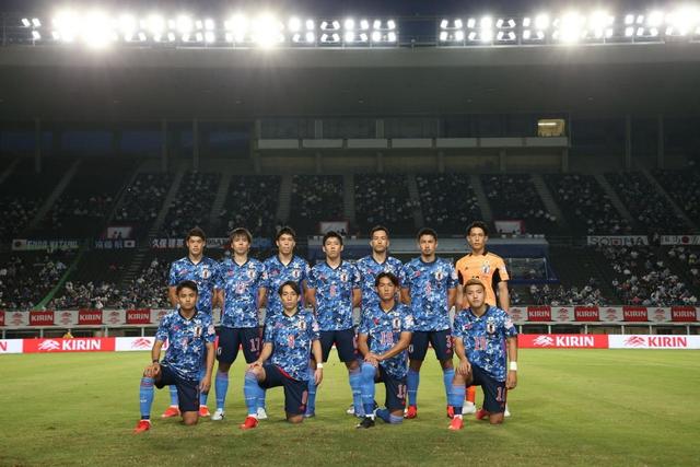 7月12日、ホンジュラス戦のU-24日本代表集合写真 ©JFA