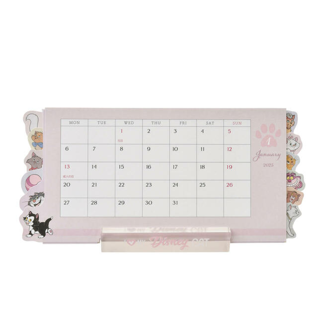 ディズニーキャラクター 卓上カレンダー スタンド付き ディズニーキャット Calendar＆Organizer 2025 1,600円
