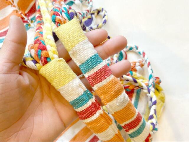 【niko and ... オリジナル透かしハンモックトートバッグ 】持ち手がしっかりしているので肩への負担も少なめです