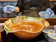 【銀座朝食ラボ】スタッフが作ってくれる黄金だし豚しゃぶ