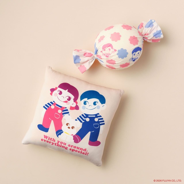 【ペコちゃん×Afternoon Tea LIVING】クッション(キャンディ) ￥4,400、クッション ￥3,960