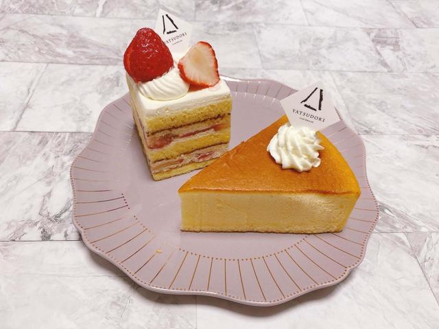 【シャトレーゼ　YATSUDOKI（やつどき）】苺ショートケーキ／税込583円・八ヶ岳契約牧場しぼりたて牛乳使用　ふわふわスフレチーズケーキ／税込345円