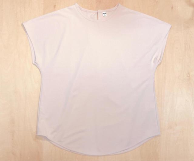 【UNIQLO（ユニクロ）】クレープジャージーフレンチスリーブTシャツ（半袖）／税込1,500円