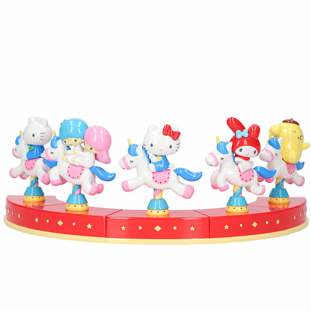 【Shaky! サンリオキャラクターズ メリーゴーランド レトロRED BOXコレクション】メリーゴーランドのように円形に飾ることもできます♪