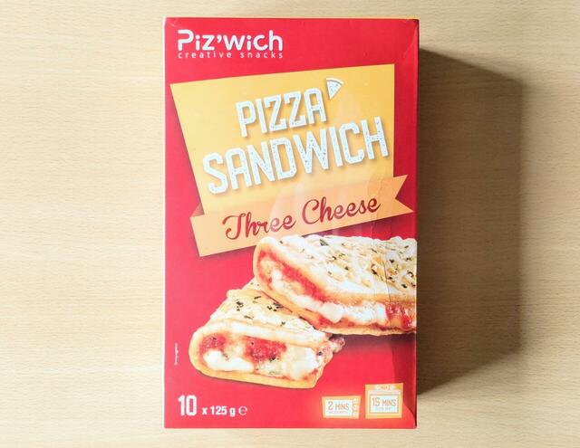 【コストコ Piz' wich ピザサンドウィッチ 1250g（125g×10個） 1758円】ピザをサンドウィッチのように折りたたんだ冷凍食品