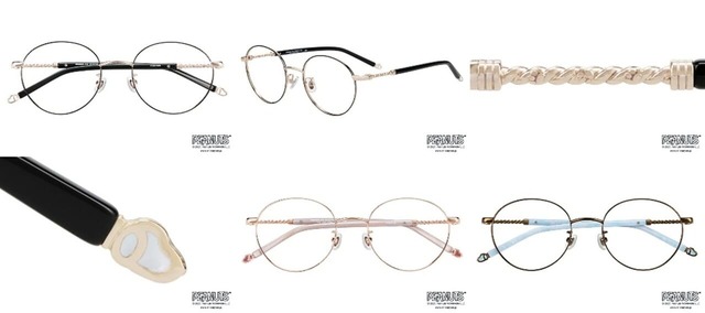 【Zoff PEANUTS COLLECTION】Evening Model　ZO252009　3色　（税込12,200円・セットレンズ代込）／イブニングドレスにも合わせられる、きらびやかなメタルのあしらい