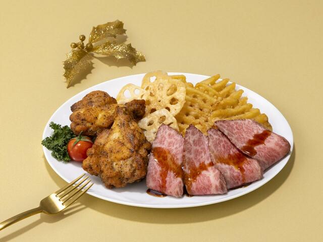 和牛のグリルステーキと手羽黒胡椒焼き 1パック 2,160円/和牛の壱丁田(グランスタ東京/改札内B1 スクエア ゼロエリア)