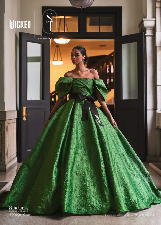 【クラウディア】『ウィキッド』新作ウェディングドレス「WICKED|SACHIKO TSUTSUI」STW0004_Green