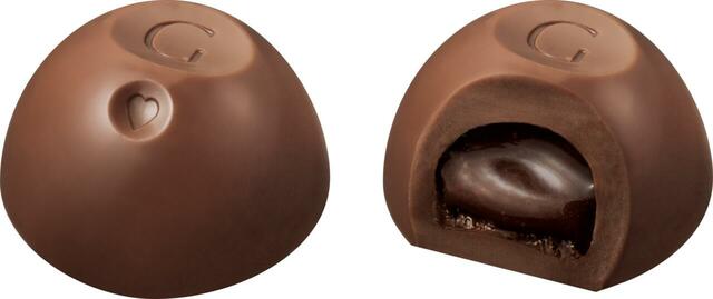 「ゴディバ meets どうぶつの森」限定のG ショコラ。紅茶ガナッシュ入りミルクチョコレート