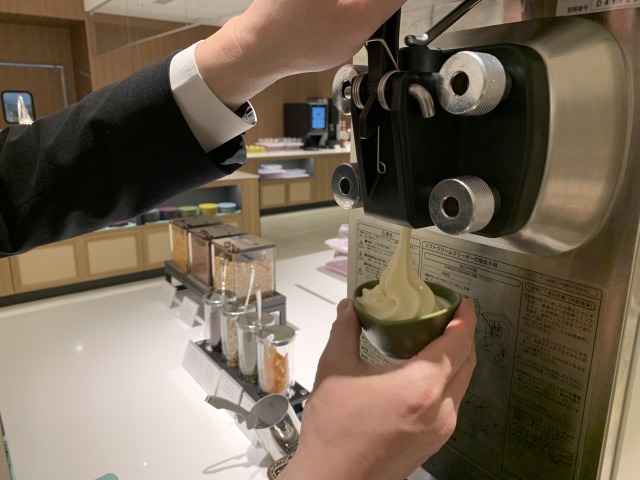 ソフトクリームがとってもミルキーで濃厚！