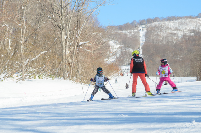 ゲレンデ下部はなだらかな斜面が中心で、練習に最適｜たんばらスキーパーク