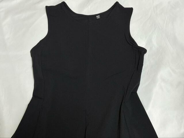 【UNIQLO ウルトラストレッチワンピース】洗濯しても色落ちはせず、シワもほとんど気になりませんでした!