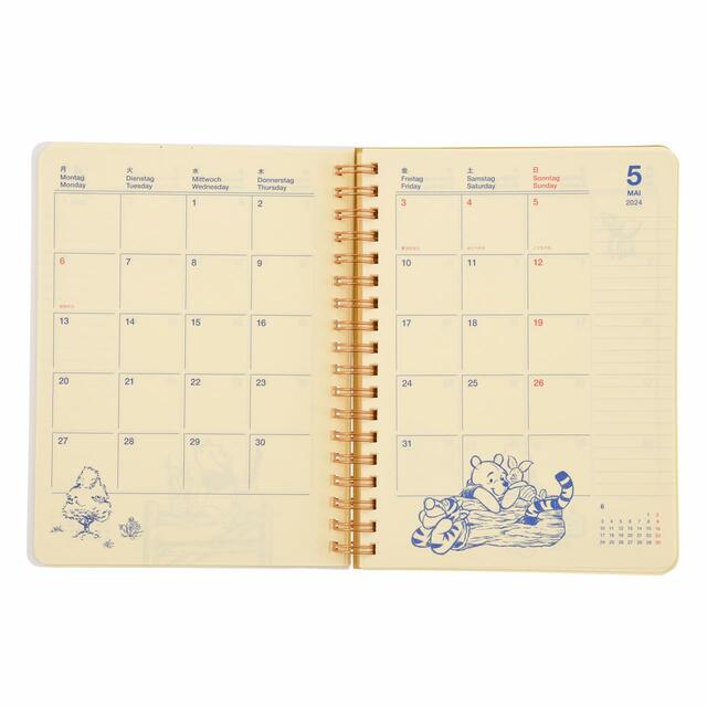 【デルフォニックス】プー＆フレンズ Rollbahn 手帳・スケジュール帳(L) Calendar＆Organizer 2024 1,980円