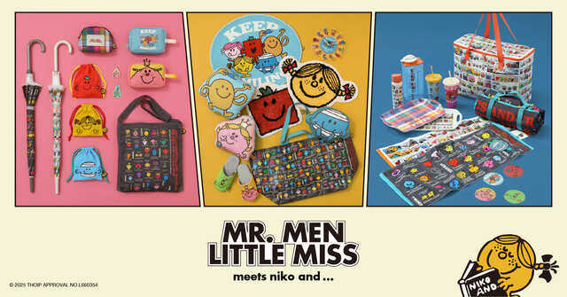 【「niko and ...」×「MR. MEN LITTLE MISS」コラボレーション】スタイルエディトリアルブランド「niko and ...(ニコアンド)」と、イギリスで誕生した絵本のキャラクター「MR. MEN LITTLE MISS(ミスターメン リトルミス)」がコラボレーション!