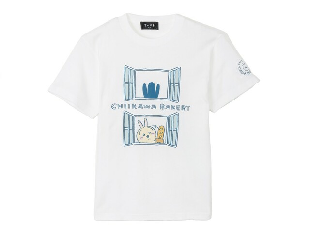 【ちいかわベーカリー】「ちいかわベーカリー Tシャツ 窓からチラッと ホワイト」（M/L/XL）3,080円