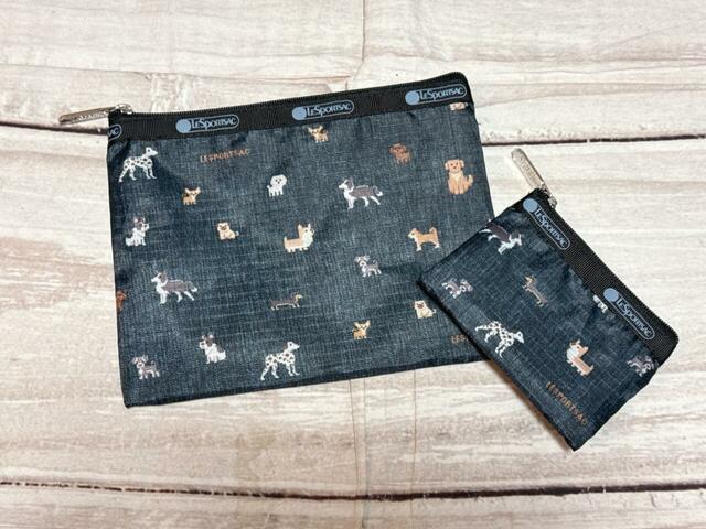 「LeSportsac×BAILA 愛嬌たっぷりワンコ柄ポーチセット」