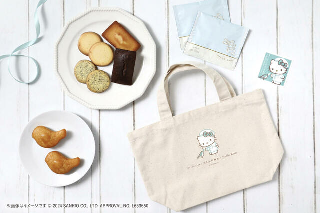 「ハローキティのティータイムセレクション」＜価格：2,300円（税込）＞【「ねこねこ」と「ハローキティ」が初コラボ！可愛すぎる“にゃんともおいしいケーキ”や“限定トートバック”が手に入る♪】
