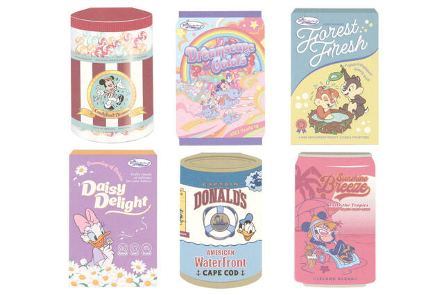 メモセット 1,500円｜ディズニーキャラクターがいっぱいのグロサリーストアをモチーフにしたグッズ｜販売店舗：東京ディズニーランド「ホームストア」、東京ディズニーシー「ヴィラ・ドナルド・ホームショップ」｜発売日：2024年10月10日（木）