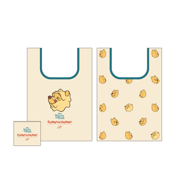 ミニエコバッグ 2,530円｜「くまのプーさん」FUNNY & HUNNY OH MY CAFE
