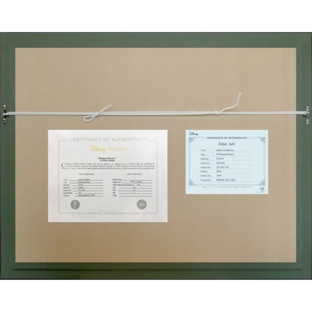 ディズニーファインアート ピッキングフラワーズ 世界限定295枚 638,000円