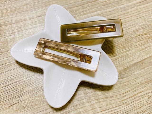 【3COINS ムジマーブルスクエアクリップ2個セット】2個セットでお得