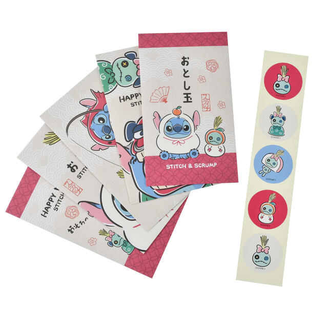 スティッチ＆スクランプ ぽち袋 セット NEW YEAR STITCH 2026 700円