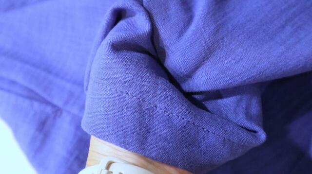 【ワークマン リネンライクベルスリーブブラウス】しわや汗じみができにくい点も好評ポイント