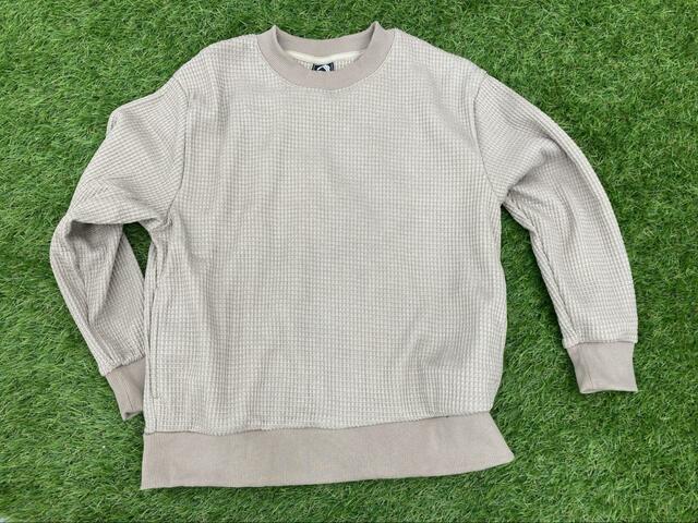 【ワークマン レディースウォームワッフルクルーネック】洗濯後。ヨレづらく、すぐ乾く！