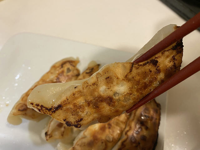 大粒の牛とんぽう　近江牛餃子 包王