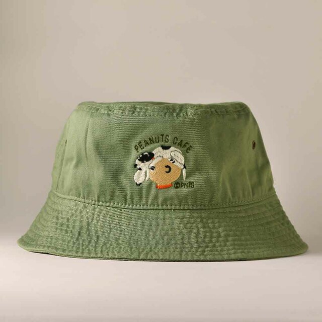 「バケットハット」（ペールブルー/レッド/アイボリー/グリーン）3,795 円（税込）