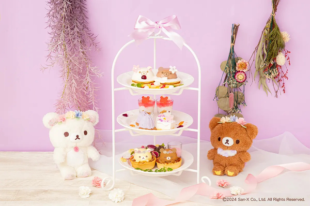 「コリラックマ＆チャイロイコグマカフェ」コリコグのフラワーティータイムせっと（税込7,690円）