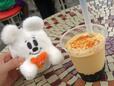 【ディズニー・ハロウィーン】スペシャルメニュー スペシャルスムージー(スウィートポテト&コーヒーゼリー)| ¥750 販売場所:トルバドールタバン