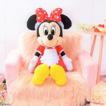 ❤️週末SALE❤️ミニーマウス ❤️顔型　ギガジャンボドーム　ぬいぐるみクッション 半球型のお顔デザイン！セガプライズ ディズニー「ミニーマウス