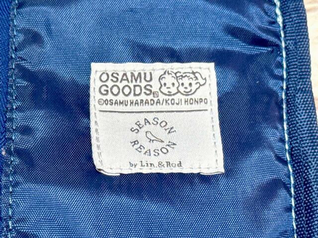 内側にはシーズンリーズンとオサムグッズコラボの織りタグ付き