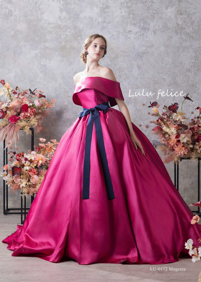 【クラウディア】「Lulu felice(ルル・フェリーチェ)」新作ウェディングドレス|LU-0172_Magenta