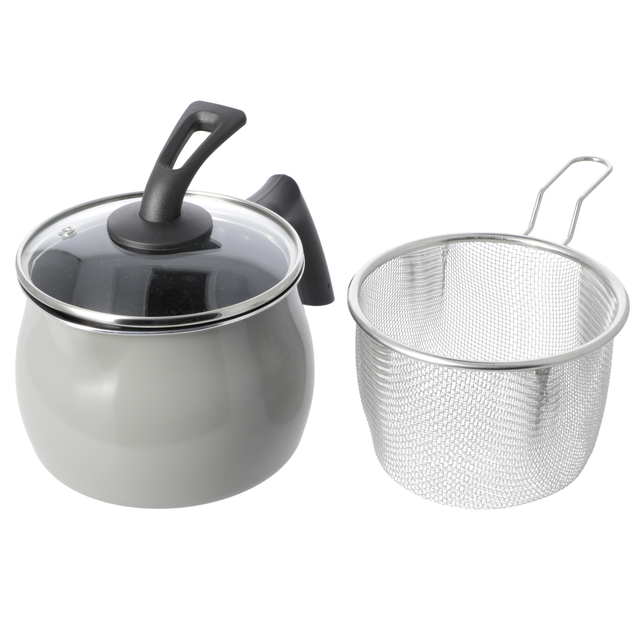 【ニトリ デコホームの生活雑貨売上ランキング 4位】「IH・ガス火 ストレーナー付きマルチポット（GY DH8）」1,990円（税込）