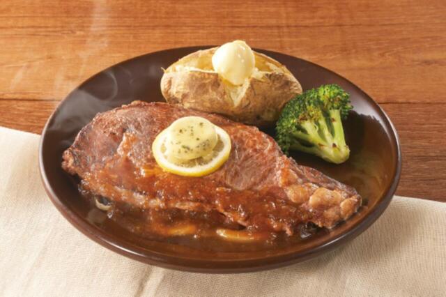 「ビーフリブロースステーキ＜醤油ガーリックソース・和風オニオンソース＞」＜クーポン価格：1,649円（税込）＞【ガストはハンバーグセットが“300円引き”！バーミヤンは餃子が“半額”！すかいらーく12ブランド全店にお年玉クーポン登場！】