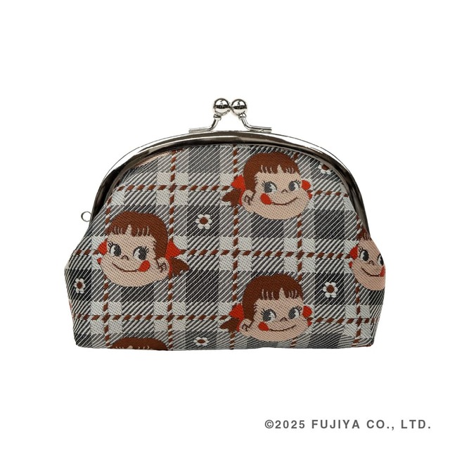 【ペコちゃん×スーベニール】「ペコちゃんジャガードマチ付きがま口」2,420円／特別感あるジャガード生地のがま口