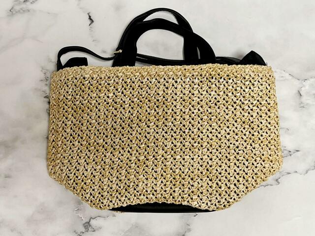 バックデザインはシンプルです【a-jolie（アジョリー）PEARL BASKET 2WAY BAG】